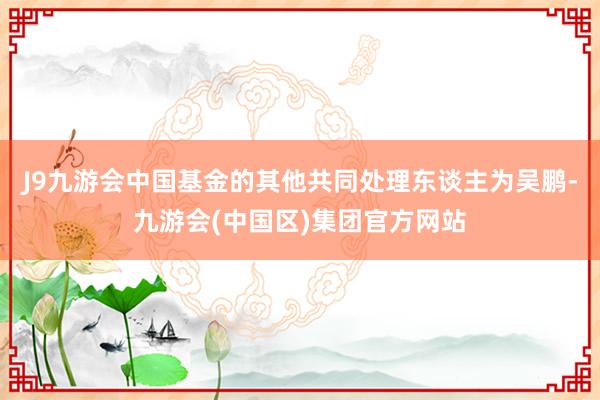 J9九游会中国基金的其他共同处理东谈主为吴鹏-九游会(中国区)集团官方网站