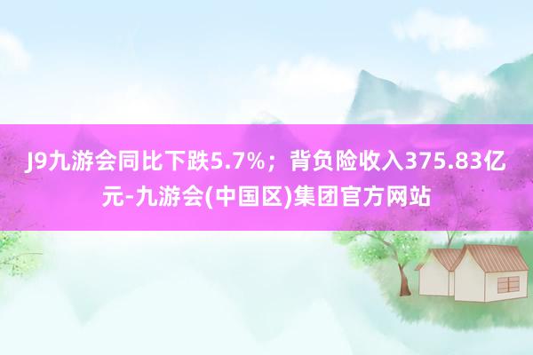 J9九游会同比下跌5.7%；背负险收入375.83亿元-九游会(中国区)集团官方网站