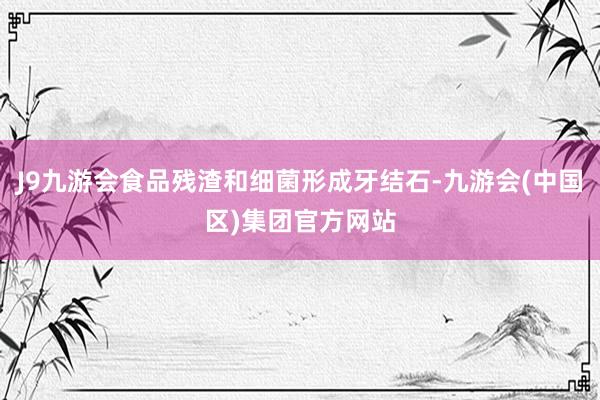 J9九游会食品残渣和细菌形成牙结石-九游会(中国区)集团官方网站